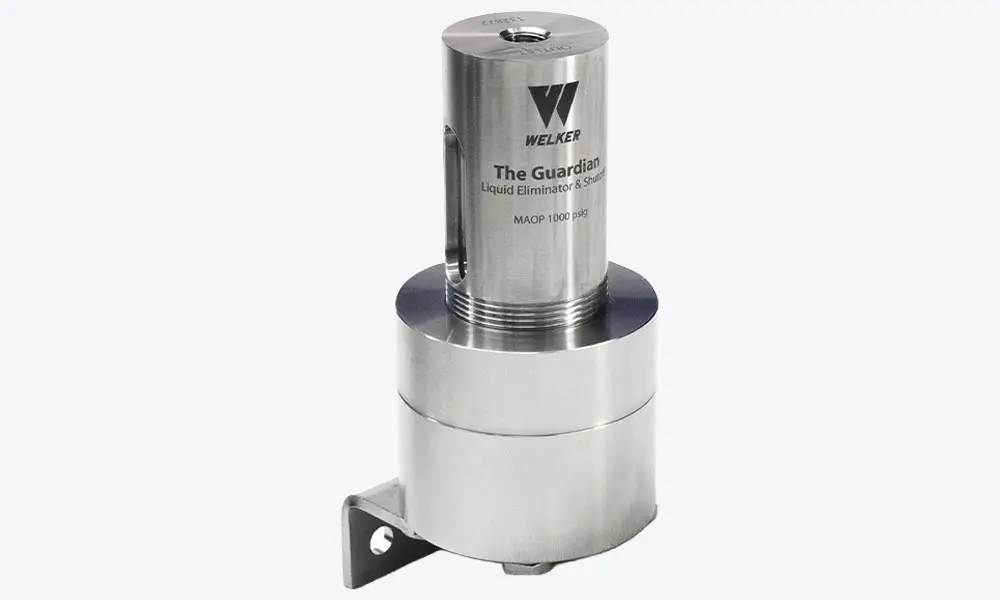 Welker Guardian liquid eliminator and analyzer liquid shutoff