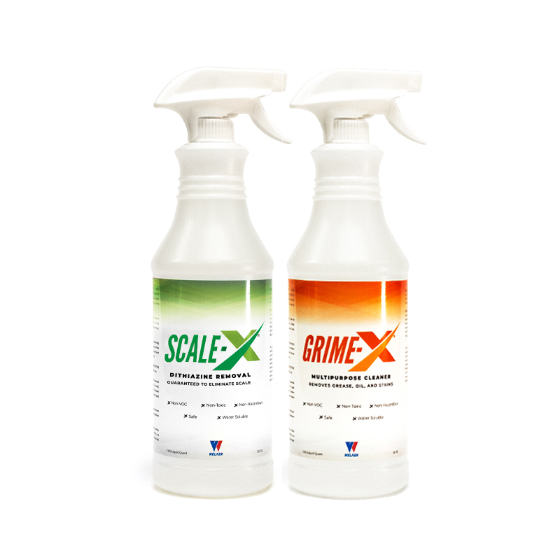 Welker ScaleX and GrimeX cleaners