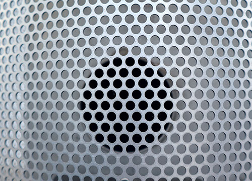 SafeBurn perforated aluminum shroud detail